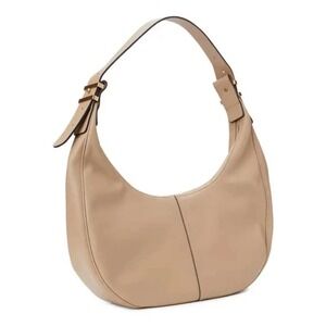Time and Tru Camel‎ Farah Hobo Shoulder Strap Handbag Beige With Metal Accents
